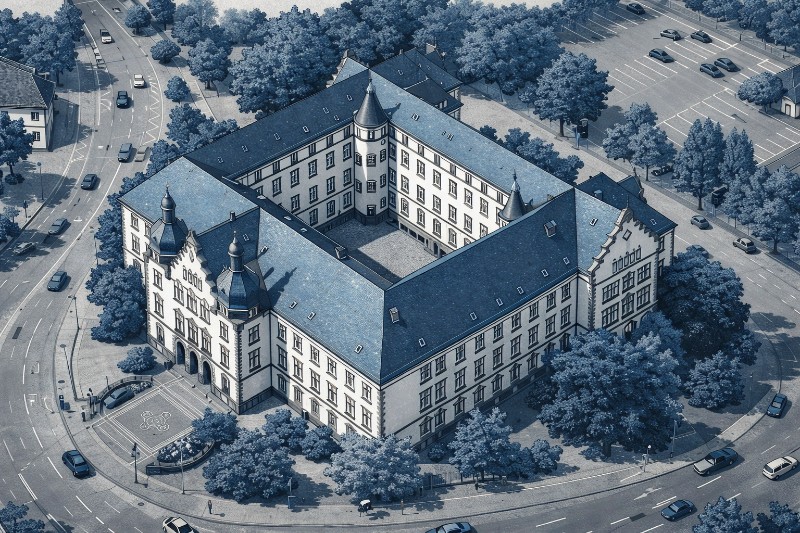 Illustration: Rathaus in Hamm